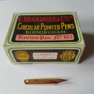 Vintage C. Brandauer & Co. Ltd. Pennini Circular Pointed Pen, Recensione Penna n. 183