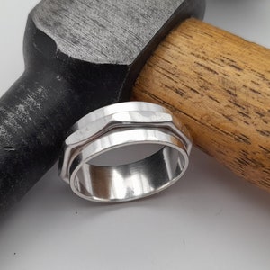 sterling silver band ring with texture original deign ring handmade sterling silver ring,fine silver ring, artisan handcrafted silver ring