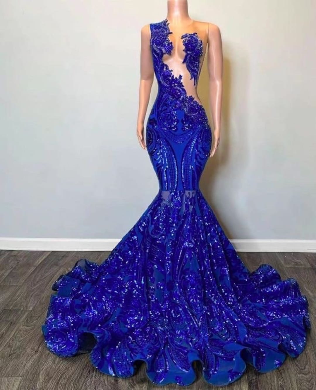Luxury Blue Prom Dress, Long Dress, Engagement Dress, Prom Dress ...