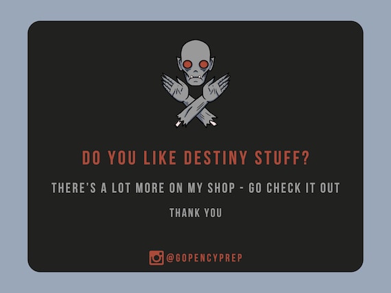 Destiny Exotics - Ghost Shells - Etsy