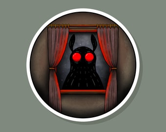Mothman At My Window Stickers