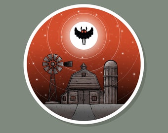 Mothman Farm Stickers