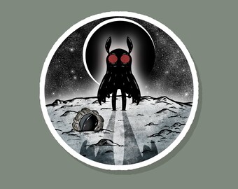 Lunar Mothman Stickers