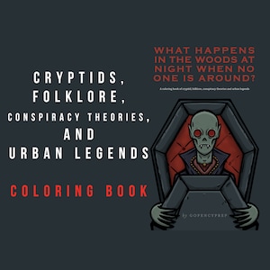 Cryptid, Folklore, Complottheorieën en Urban Legends Kleurboek