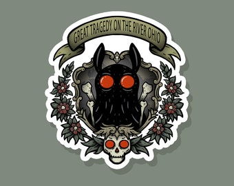 Mothman Sticker, Great Tragedy Design