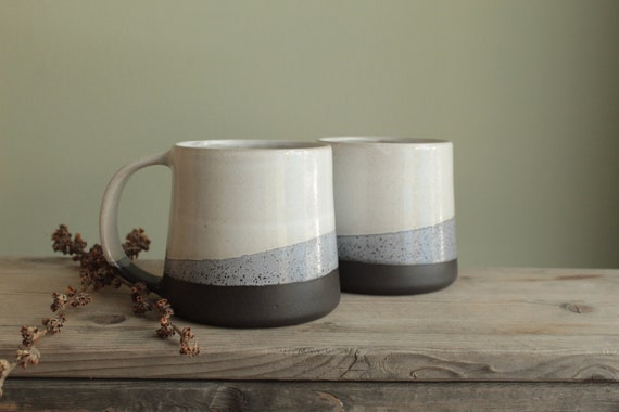 400ml Three-colored Glossy Handmade Ceramic Mug, Ceramic Coffee Cup,  Minimalist Coffee Mug, Stoneware Tea Mug, Modern Ceramics, Black&white -  Etsy