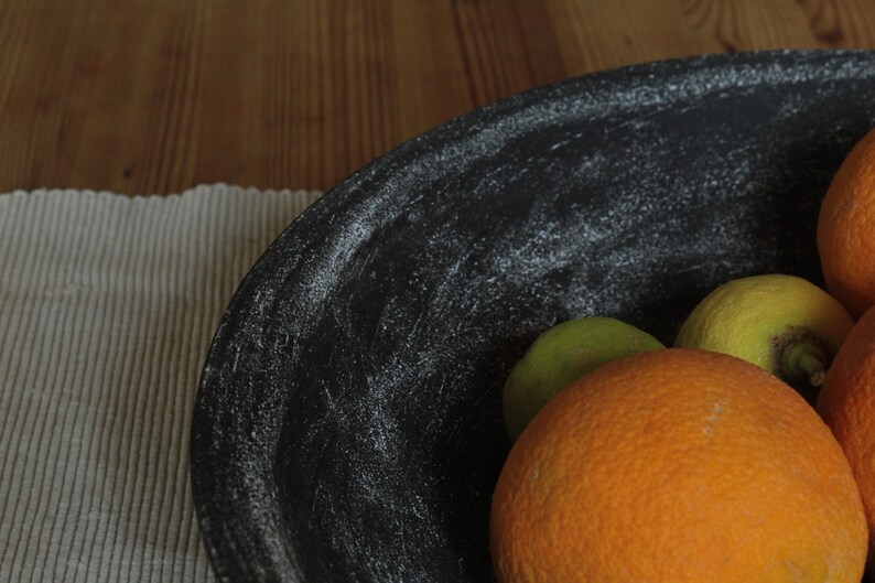 Decorative Ceramic Large Bowl Fruit Bowl Black and White Etsy