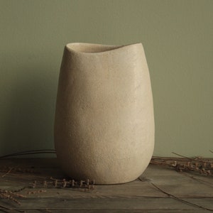 White stoneware vase 2, Handmade ceramic decorative vase, Home decor vase, Interior decor art vase, Flower vase, Interior design vase