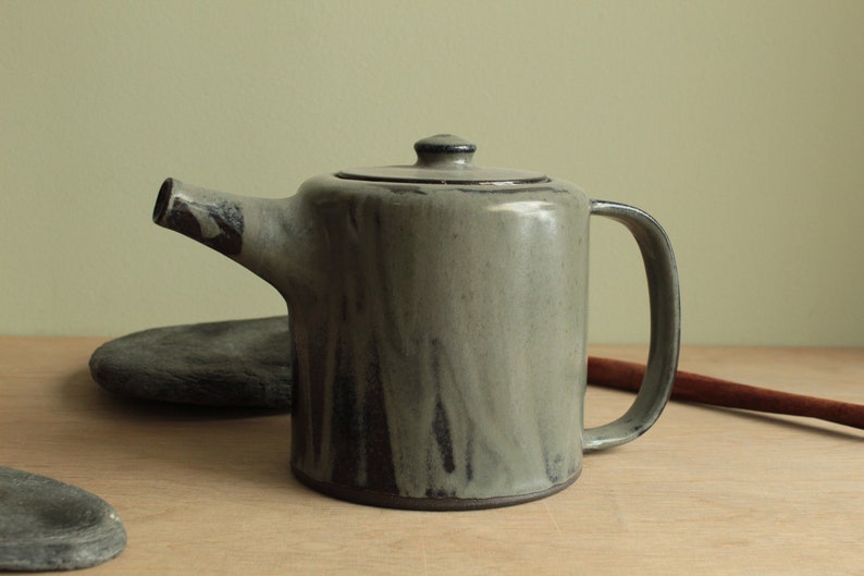 Handmade ceramic teapot, Pottery teapot, Minimal stoneware teapot, Modern teapot image 2
