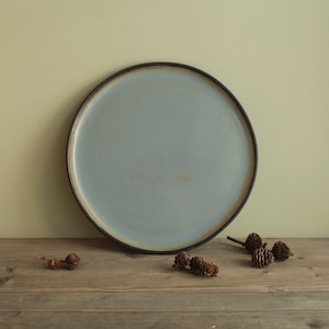 Set of 2 ceramic dinner plates, Dark sage dinner plates, Handmade ceramic plates, Tableware, Large plate, Dinner set, Serving plate