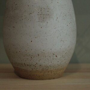 Ceramic vase, Flower vase, Stoneware vase, Minimal Vase, White speckled vase, Handmade ceramic vase image 6