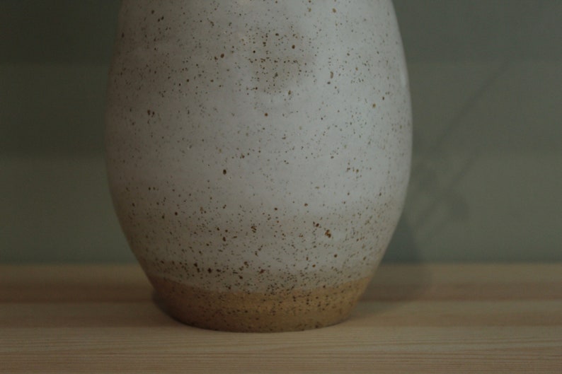 Ceramic vase, Flower vase, Stoneware vase, Minimal Vase, White speckled vase, Handmade ceramic vase image 6