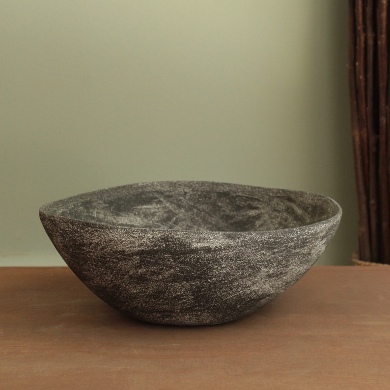 Decorative Ceramic Bowl Fruit Bowl Black and White Bowl Etsy