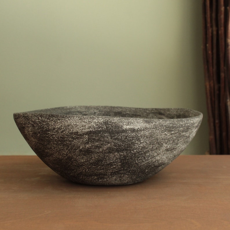 Decorative Ceramic Bowl Fruit Bowl Black and White Bowl Etsy