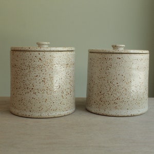 Handmade Cookie Jar, Pottery Sugar Pot with Lid, Ceramic Jar With Lid, Ceramic Salt Canister, Sugar Jar,White Jar, Ceramic Kitchen Container