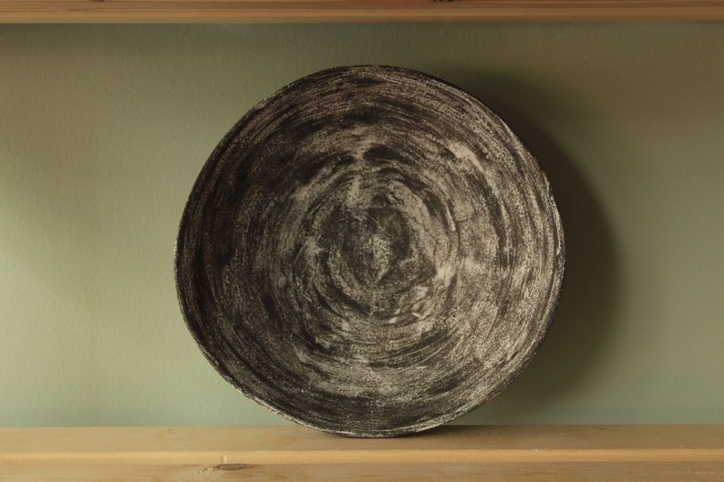 Decorative Ceramic Bowl Fruit Bowl Black and White Bowl Etsy