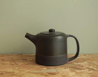 Handmade ceramic teapot, Black teapot, Pottery teapot, Minimal stoneware teapot, Modern teapot