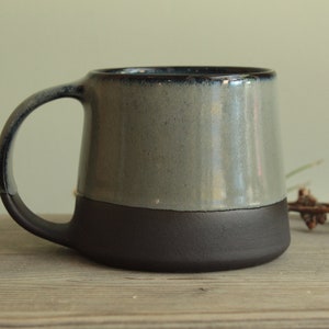 200ml ceramic dark sage mug, Handmade coffee mug, Small ceramic mug, Comfort mug, Minimal coffee cup, Modern stoneware mug, Pottery
