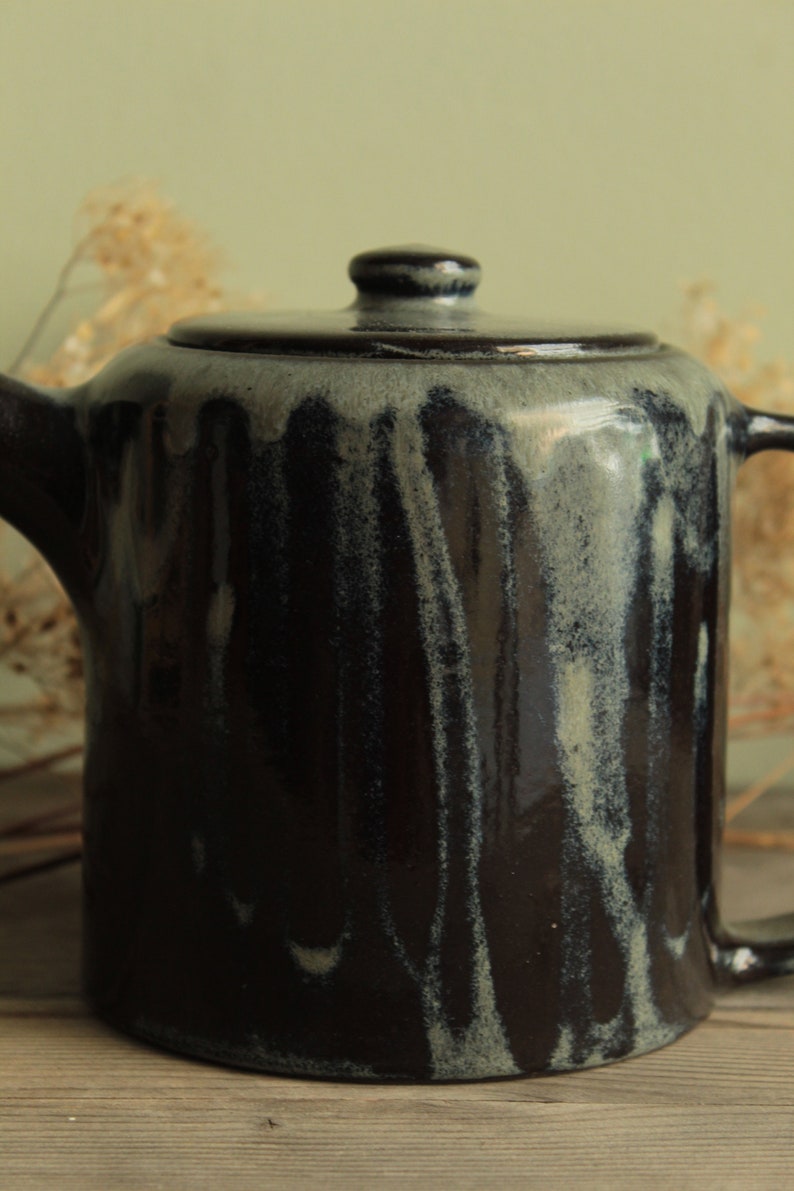 Handmade ceramic teapot, Pottery teapot, Minimal stoneware teapot, Modern teapot image 10