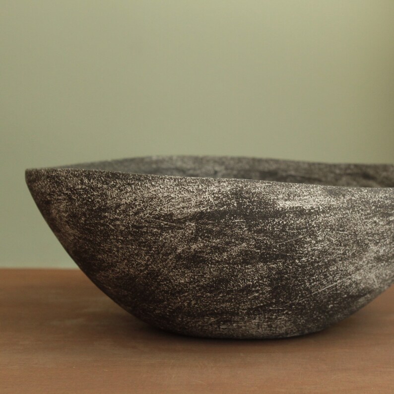 Decorative Ceramic Bowl Fruit Bowl Black and White Bowl Etsy
