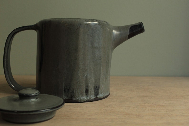 Handmade ceramic teapot, Pottery teapot, Minimal stoneware teapot, Modern teapot image 7
