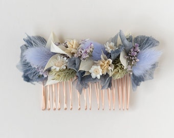 Hair comb dried flowers | Blue | Hair accessories | Bride | Wedding