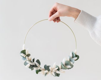 Dried flower wreath eucalyptus | Door wreath | Home décor | Hoop | Metal ring