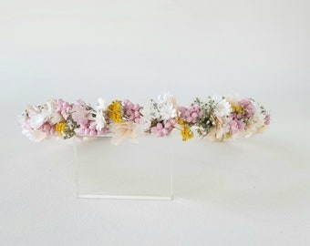 Accesorios para el cabello | Corona de pelo | Diadema | ramo de novia | Peine | Flores secas | Para la novia | Estilo - Brisa de verano