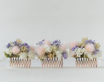 Hair comb dried flowers | Pink | Hair accessories | Bride | Wedding