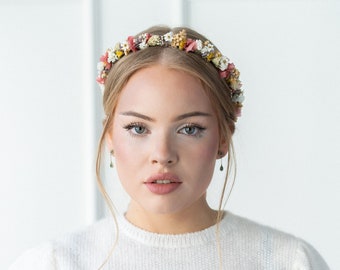Hair wreath dried flowers | Eye Candy | wedding | Headband | Bride | Flower wreath hair | hair accessories