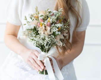 Bouquet de mariée fleurs séchées | Brise d'été | mariage | Bouquet de mariage | bureau d'enregistrement