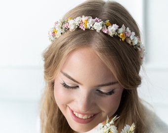 Hair accessories | Hair wreath | Headband | bridal bouquet | Comb | Dried flowers | For bride | Style - Summer Breeze