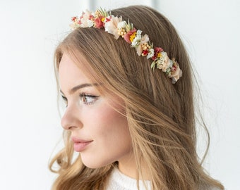 Haarkranz Trockenblumen | Poppy | Hochzeit | Haarreif | Braut | Blumenkranz Haare | Haarschmuck