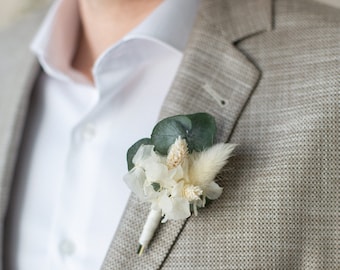 Ansteckblume Bräutigam | Anstecker | Trockenblumen | Hochzeitsgäste | Hochzeit
