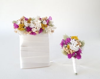 Ansteckblume Bräutigam | Aloha | Anstecker | Trockenblumen | Hochzeitsgäste | Hochzeit