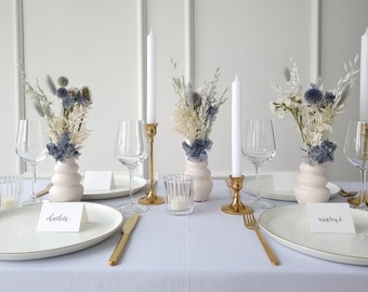 Table decoration wedding | Dried flower bouquet | Blue Ocean | Table decoration set | Table bouquet | home decor