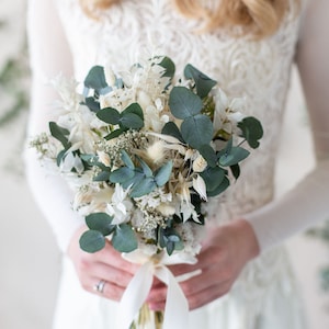 Décoration de table mariage Bouquet de fleurs séchées Eucalyptus Ensemble de décoration de table Bouquet de table décoration de maison image 5