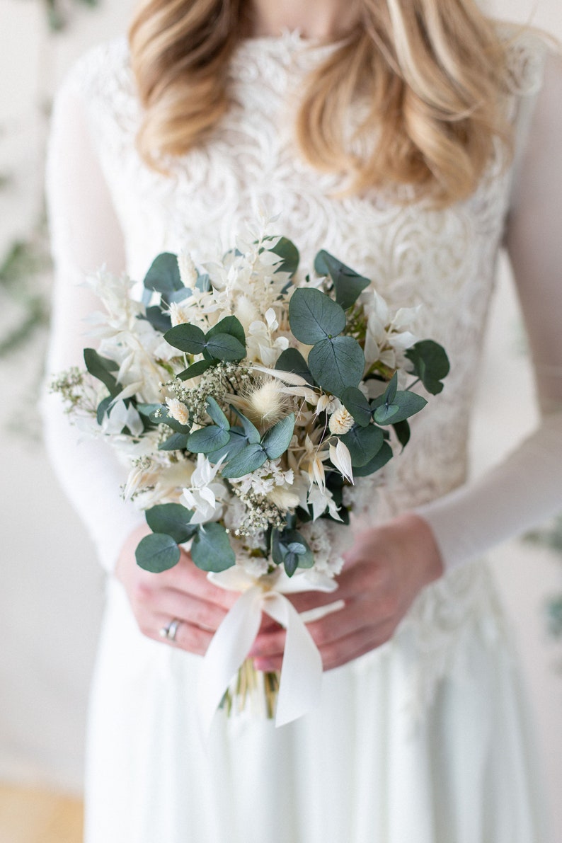 Décoration de table mariage Bouquet de fleurs séchées Eucalyptus Ensemble de décoration de table Bouquet de table décoration de maison image 5