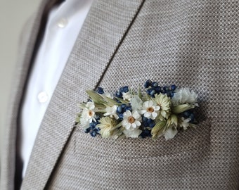 Ansteckblume Bräutigam | Dark Blue Corn | Anstecker | Trockenblumen | Hochzeitsgäste | Hochzeit