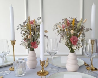 Tischdekoration Hochzeit | Trockenblumenstrauß | Eye Candy | Tischdeko Set | Tischstrauß | Wohndekor