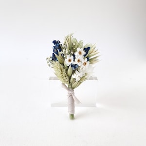 Hair accessories dried flowers Dark Blue Corn Hairpins Hair comb Bride Wedding image 3