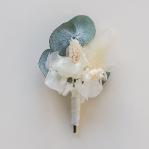 Boutonniere Groom Badge Lapel Dried flowers Wedding guests Wedding image 3