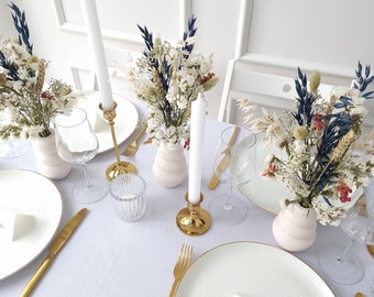 Tischdekoration Hochzeit | Trockenblumenstrauß | Unique Expression | Tischdeko Set | Tischstrauß | Wohndekor