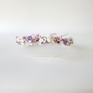 Hair wreath Soft pink Dried flowers Girls Flower wreath hair Hair accessories Flower crown JGA image 1