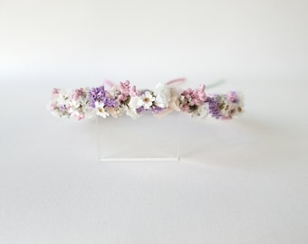 Hair wreath | Soft pink | Dried flowers | Girls | Flower wreath hair | Hair accessories | Flower crown | JGA