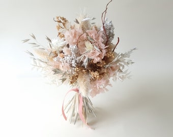 Bridal bouquet dried flowers | Delicate apricot | wedding | Wedding bouquet | registry office