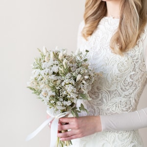 Peigne à cheveux fleurs séchées Douce Ann Accessoires pour cheveux Mariée mariage Vert blanc image 7