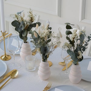 Décoration de table mariage Bouquet de fleurs séchées Eucalyptus Ensemble de décoration de table Bouquet de table décoration de maison image 3