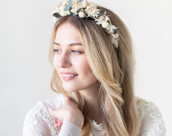 Hair wreath dried flowers | Tuscany | wedding | Bride | Flower wreath hair | hair accessories