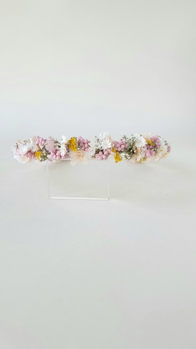 Hair accessories Hair wreath Headband bridal bouquet Comb Dried flowers For bride Style Summer Breeze image 4